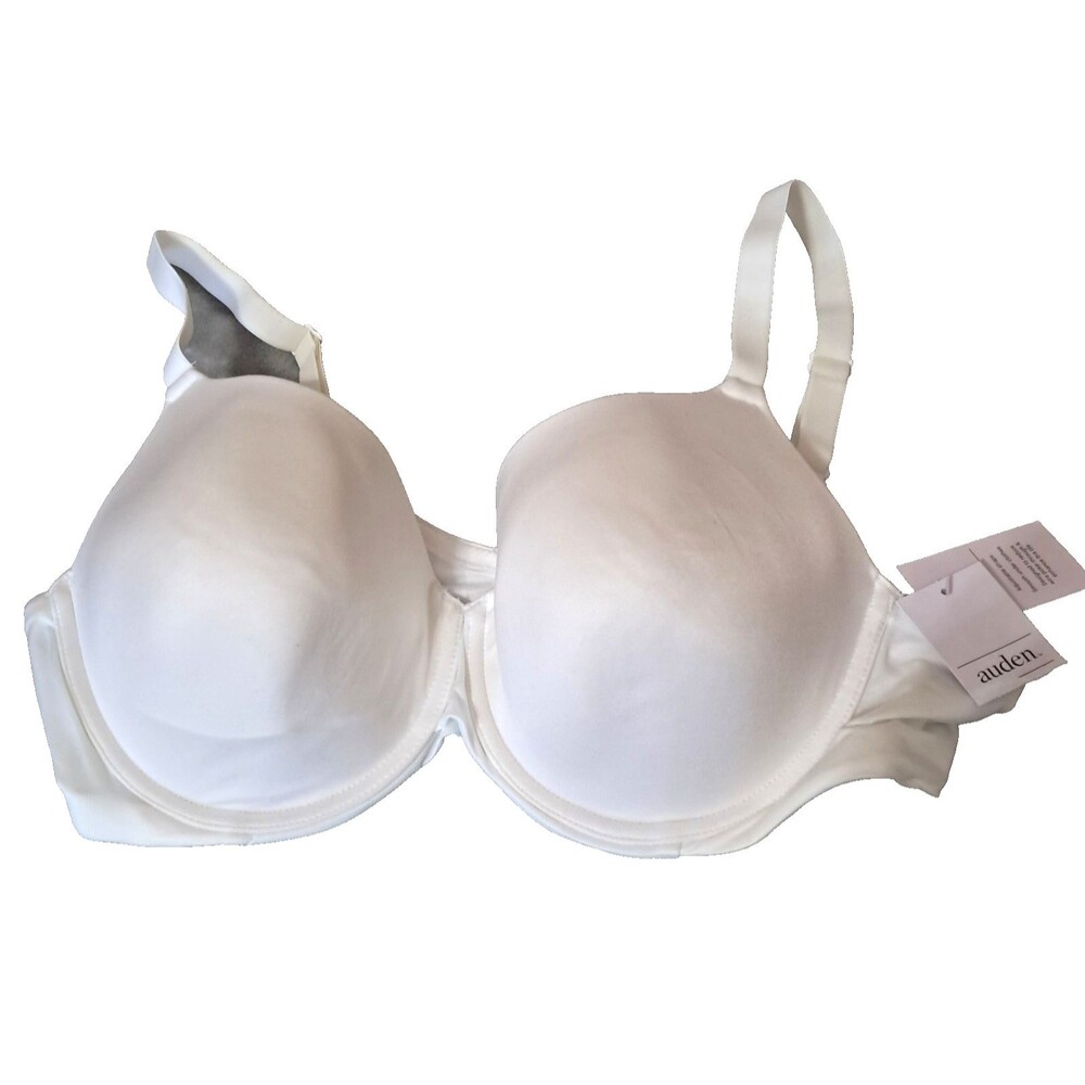 Auden Women White The Icon Lightly Lined Underwire T Shirt Bra 40D Full Coverage
